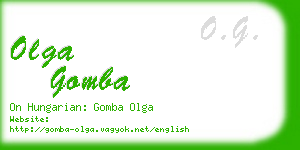 olga gomba business card